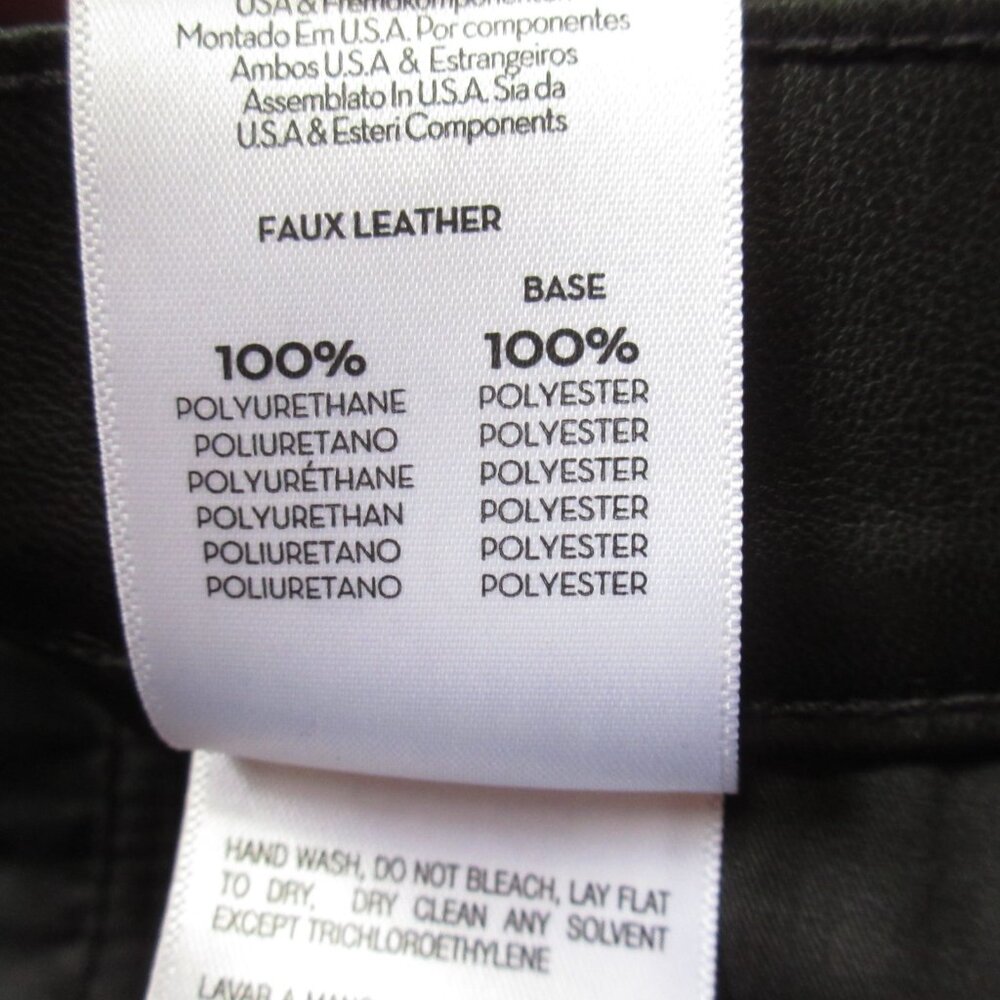 NWT Mother Dazzler Skimp in Wax On Wax Off Black Faux Leather Stretch Pants 30 - Picture 8 of 10